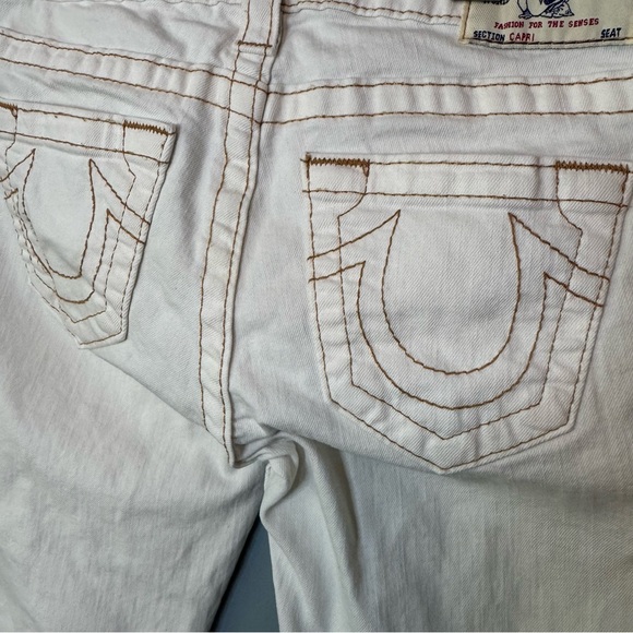 True Religion White Denim Rolled Capri Low Rise Jeans. Women’s 26 (actual 27x24) - Picture 6 of 12